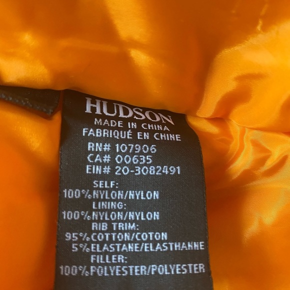 NWT Hudson Puff Utility Jacket Green with Orange Interior XL - Picture 5 of 11